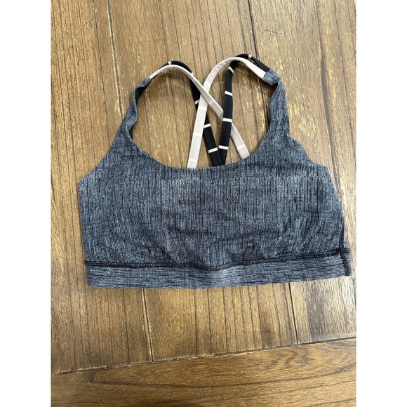 lululemon athletica Other - Lululemon Sports Bra Women's Size 8 Double Criss Cross Back Heathered Gray